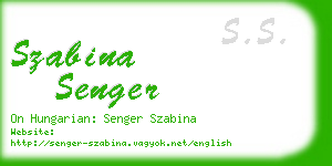 szabina senger business card